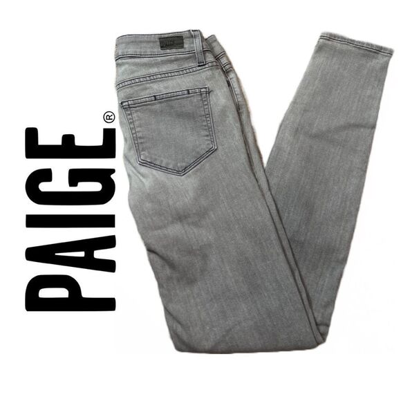 PAIGE Women’s Verdugo Ultra Skinny Light Gray Jeans - Size 25 - Picture 2 of 4